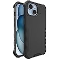 Smartish® iPhone 15 Protective Magnetic Case - Gripzilla Compatible with MagSafe [Rugged + Tough] Heavy Duty Grip Armored Slim Cover w/Drop Tested Protection for Apple iPhone 15 - Black Tie Affair