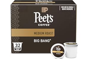 Peet's Coffee, Medium Roast Single Serve Coffee Pods - Big Bang, 32 Count (1 Box of 32 Pods)