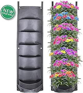 CNNIK Bolsas para Plantas, 7 Bolsillos Plantador Vertical del