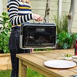 George Foreman Portable Charcoal BBQ, Lightweight, Foldable, Black view 8