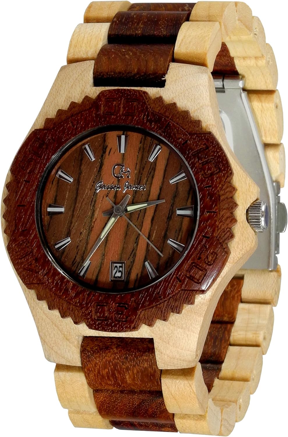 Wooden Watch By Gassen James Gamma Ii Maple And Rosewood Woodman Watches Amazon Ca Watches