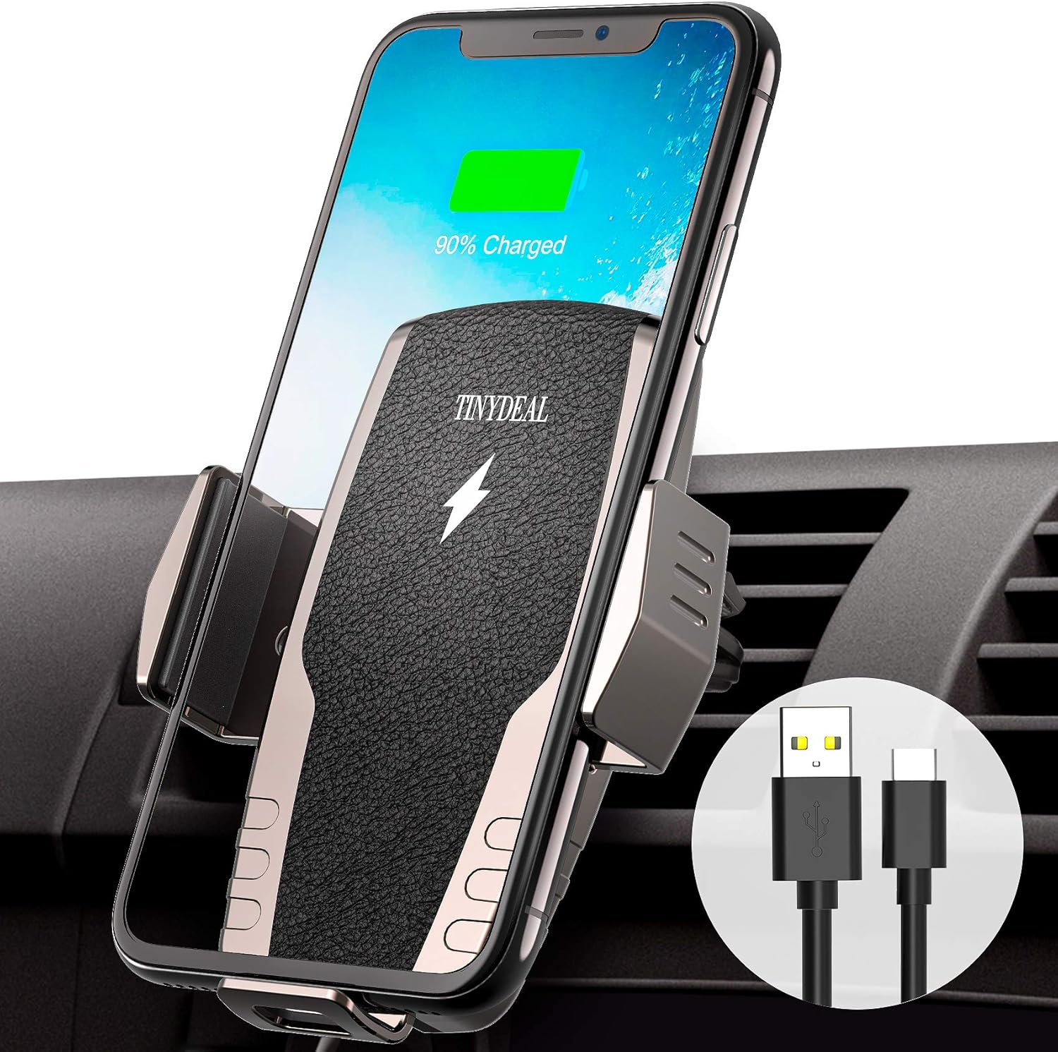 Best Sale Wireless Car Charger Mount Auto Clamping Tinydeal Max 15w Qi Fast Charging Air Vent Car Phone Holder Mount For Iphone 11 11 Pro Max Xs Max Xs Xr X 8 8 Samsung S10 S10 S9
