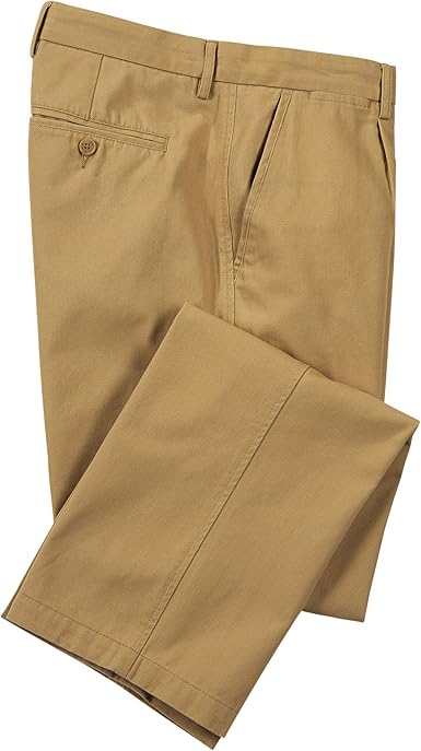 mens pleated cotton chinos
