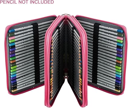 184 Slots Large Pencil Case Pen Bag Organizer Colored Foldable Storage Capacity
