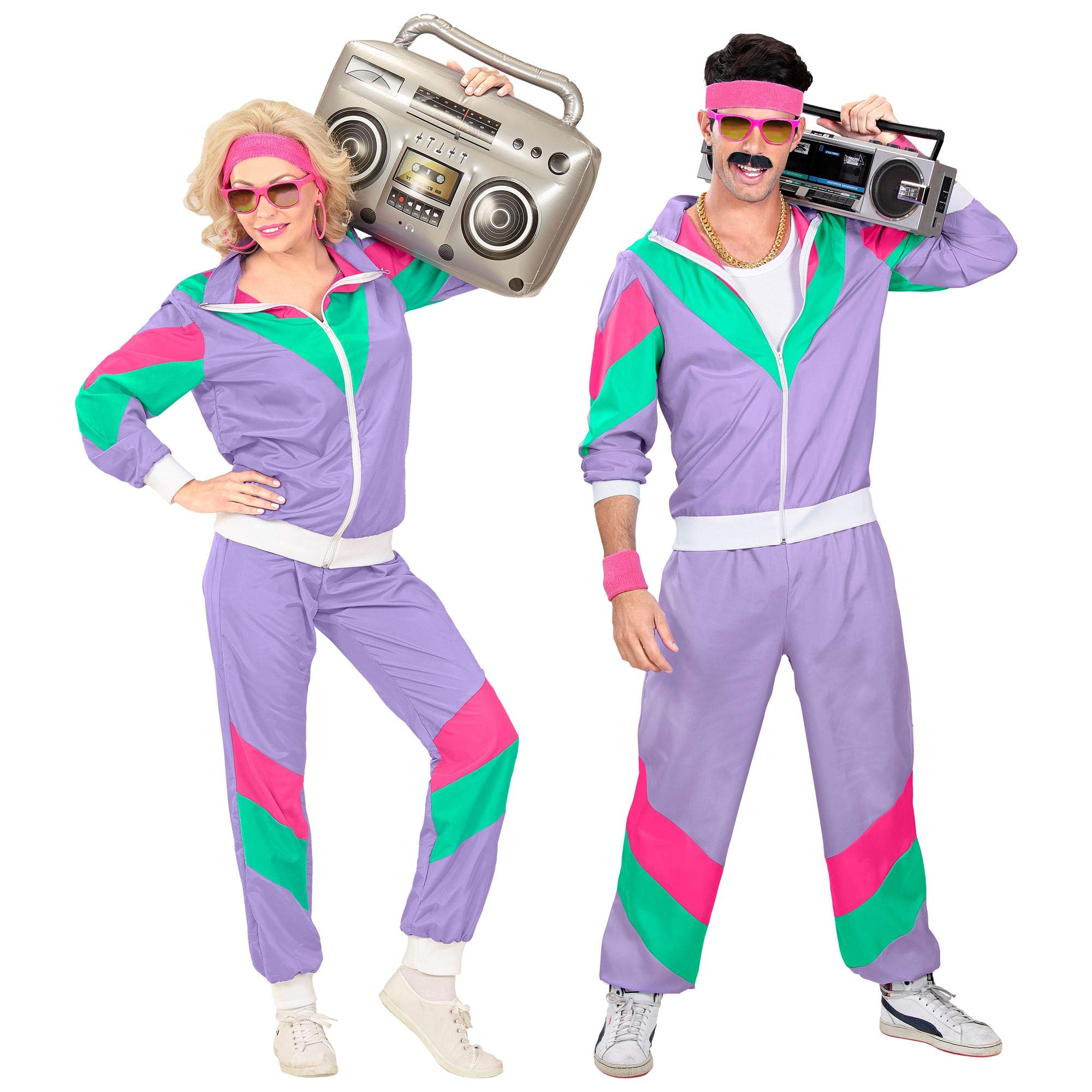 W WIDMANN MILANO Party Fashion - 80s Tracksuit Adult Unisex, Party Fashion, Sports, Carnival