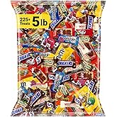 Halloween Chocolate Candy Variety Pack 5 lb, 225 Ct, Fun Size Mix | Trick or Treat; Assorted Milk Mini Pieces; Individually Wrapped; Bulk; Goodie Bags/Office Snacks/Parties/Gifting/Holidays
