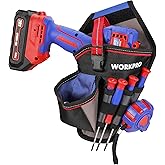 WORKPRO Drill Holster with Quick-Release Buckle, Heavy Duty 1680D Oxford Fabric, Velcro Design, Professional Impact Driver Holster for Workers, Home Improvement - Durable Tool Holster, Right Hand