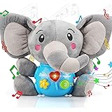 STEAM Life Plush Elephant Baby Toys - Newborn Baby Musical Toys for Baby 0 to 36 Months - Light Up Baby Toys for Infants Babi