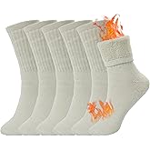 BomKinta Wool Hiking Socks Women - Merino Thick Warm Thermal Boot Socks - Winter Cozy Crew Sock Gifts Size 5-11