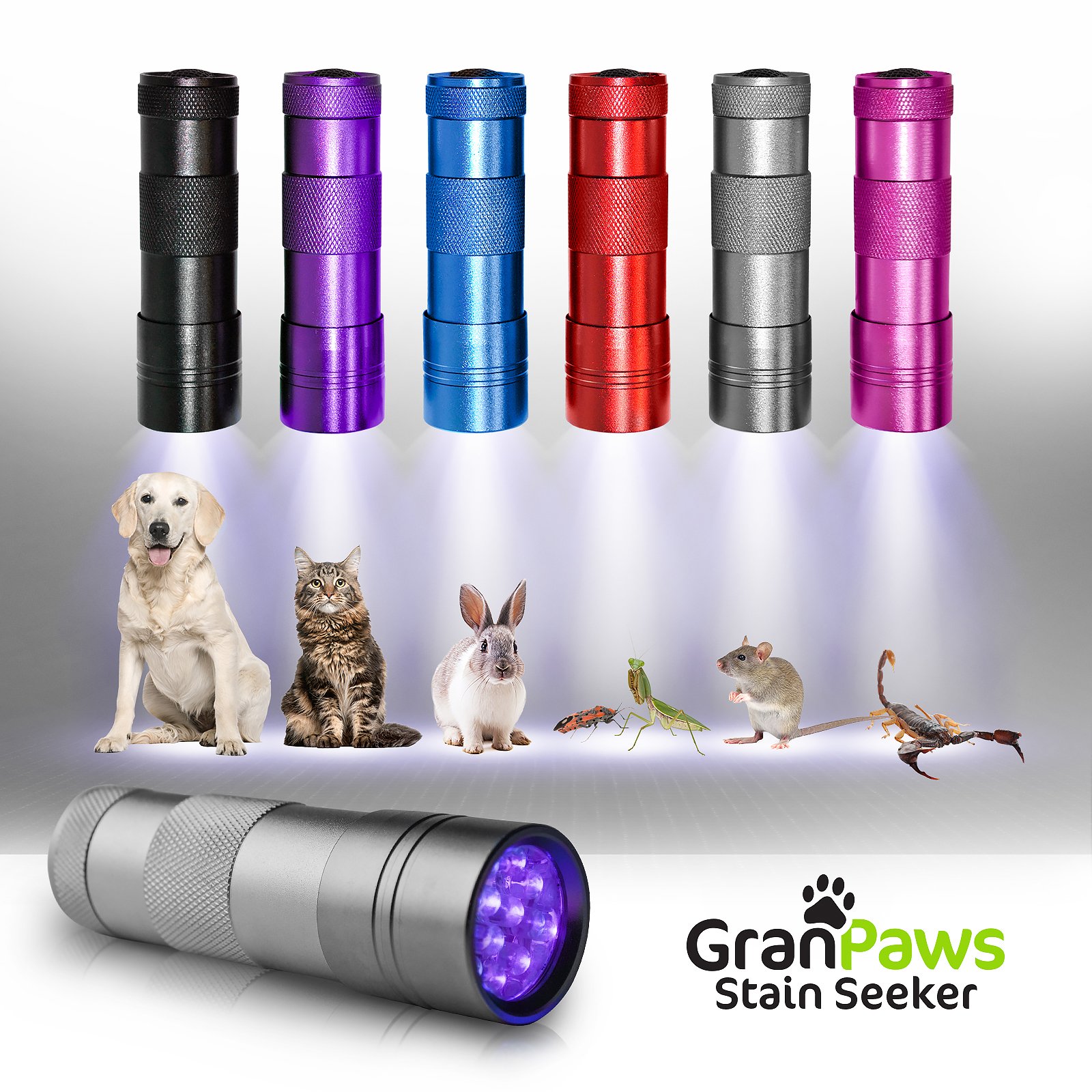 UV BlackLight Flashlight Pet Urine Detector. UltraBright Led Cordless