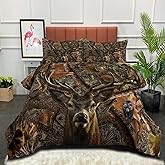 NINENINE Camo Comforter Set, Queen Size Bedding Set for Boys, Hunting Bed Set With 1 Comforter 2 Pillowcases