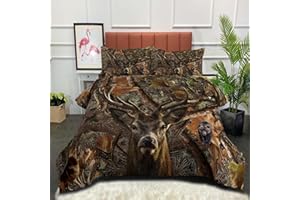 NINENINE Deer Comforter Set,Boys Twin Bedding Sets,Camo Comforter Sets,Twin Comforter Sets for Boys,Western Bedding Sets with 1 Comforter 1 Pillowcase
