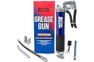Better Boat Manual Grease Gun Kit, 14 Oz Cartridge, Pistol Grip, Marine Wheel Bearing and Automotive Use