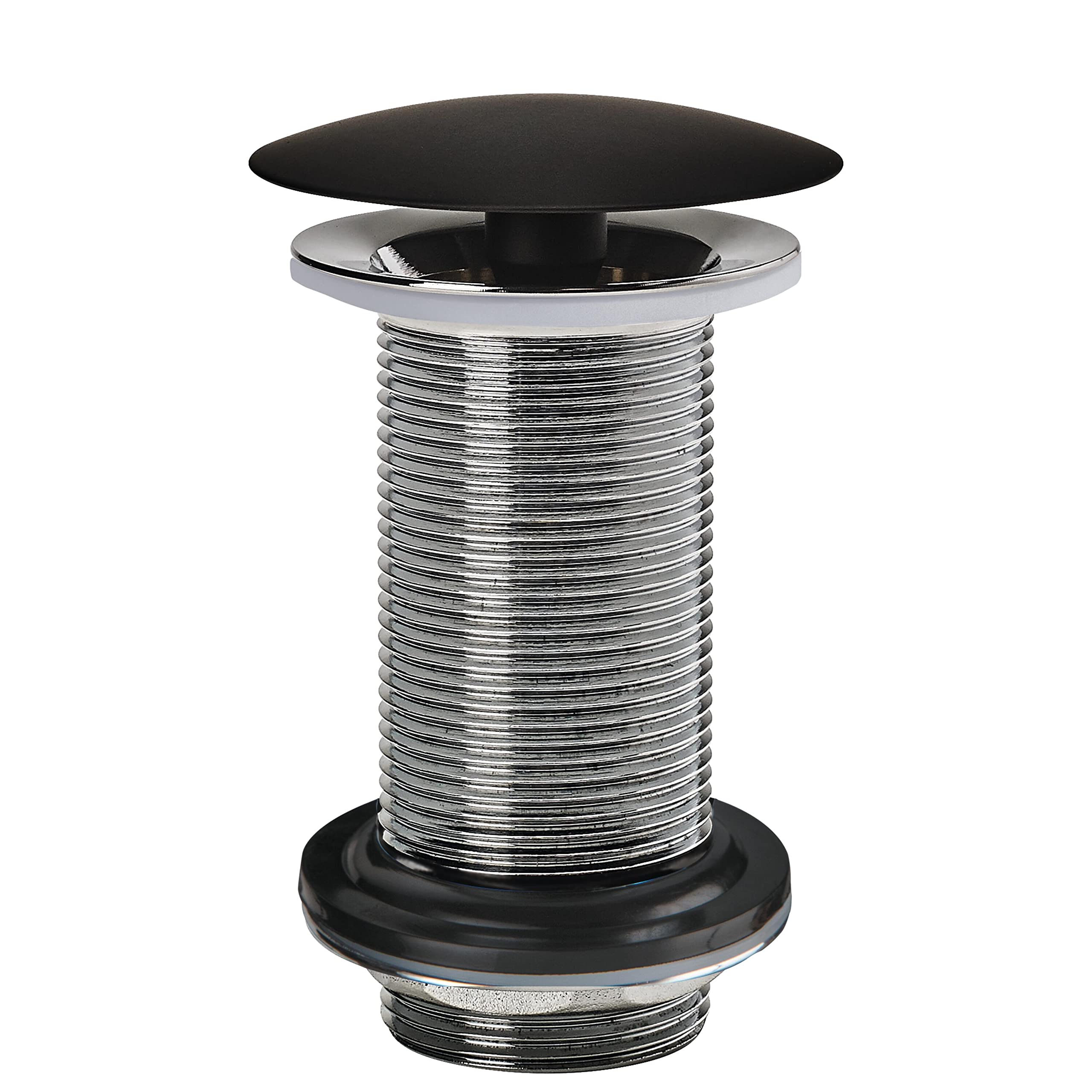 Wirquin 30723915 Sink Plug Design Brass Black Free Flow 100 mm Black