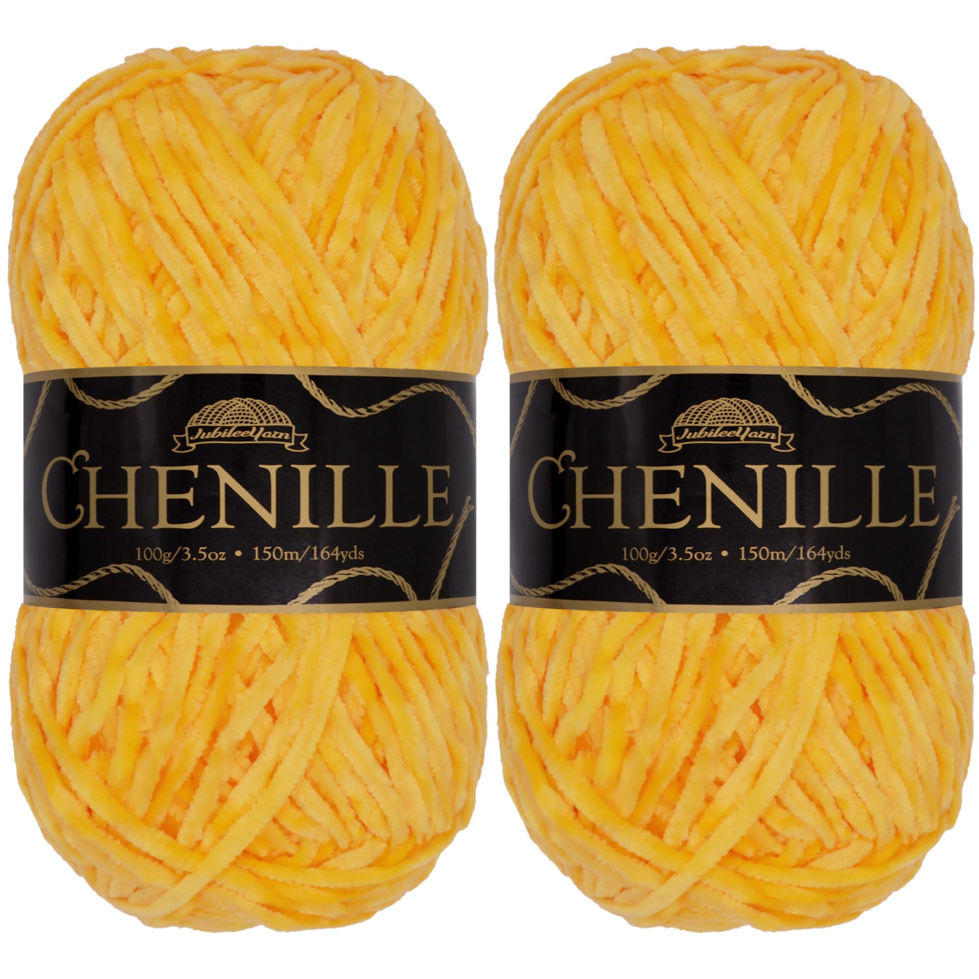JubileeYarn Chenille Yarn - Worsted Weight - 100g/skein (2 Skeins, 110 Topaz) — image 1