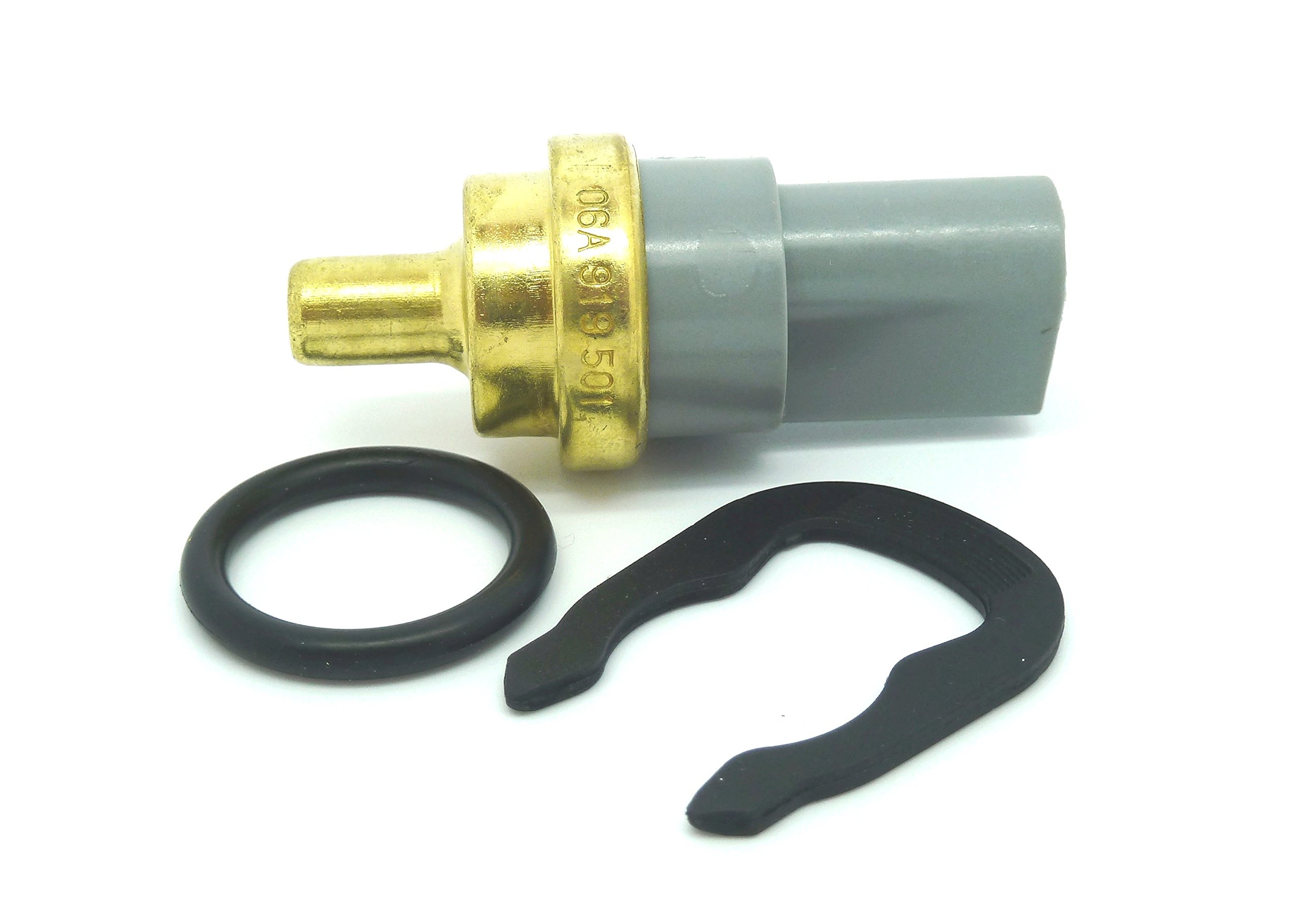 Grey 2 pin Water Coolant Temperature Gauge Sensor 06A919501A Temp Sender Clip & O ring Compatible with VW Group Vehicles Skoda SEAT etc.