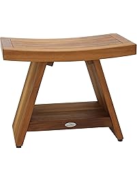 The Original Asia 24" Teak Shower Bench with Shelf