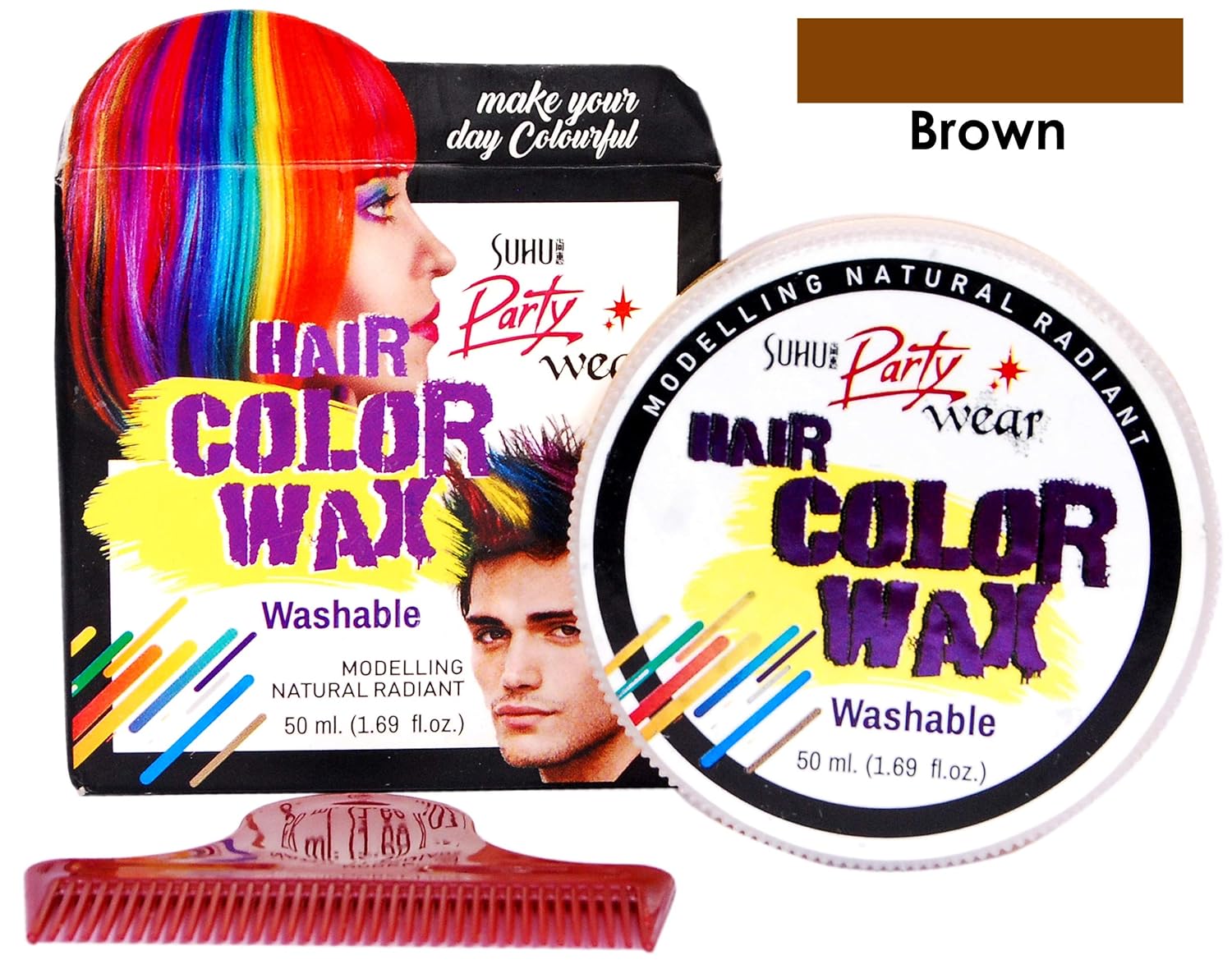 Buy Suhu Party Wear Hair Color Wax Tempraroy Washable Color