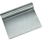 Stainless Steel Food Scraper, Multi-Purpose Bench Scraper | Stainless Steel Dough Cutter with Measurement Marks