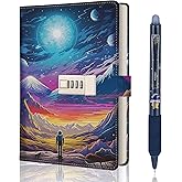 Diary with Lock for Boys Ages 8-12, Valentines Day Gifts Adventure Travel Kids Journals for Boys Teen 8-18, Secret Diary for Boy Journal Notebook with Lock & Pen for 9 10 11 12+ Year Old Boy Kid Teen