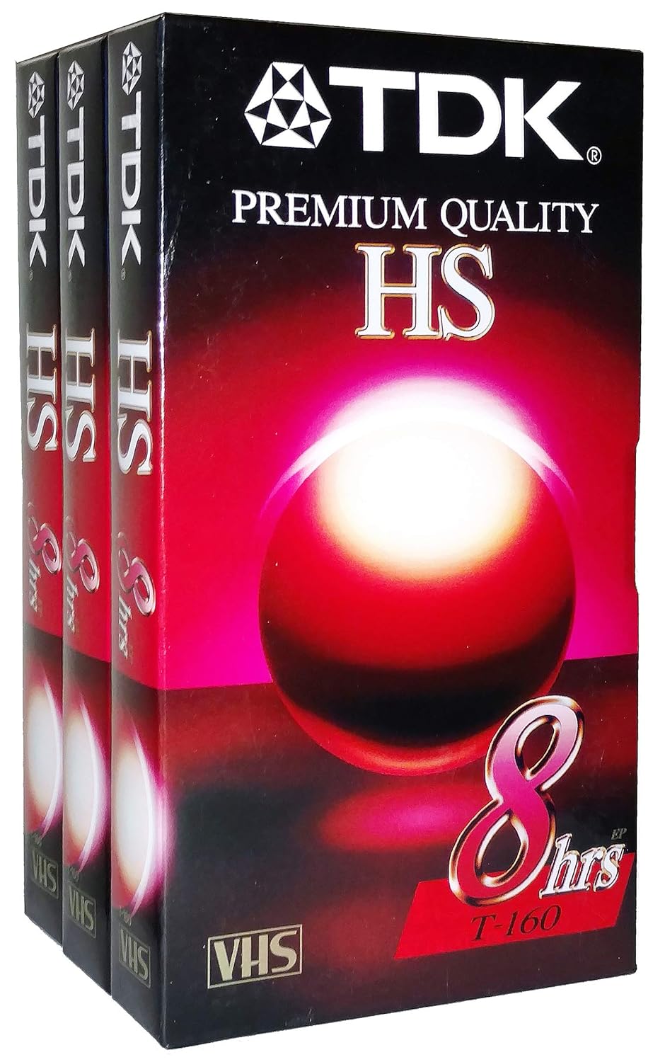 3 pk tapes cassette vhs blank t 160 hour 8 hs quality premium tdk vhs blank video media large discount www klevering com