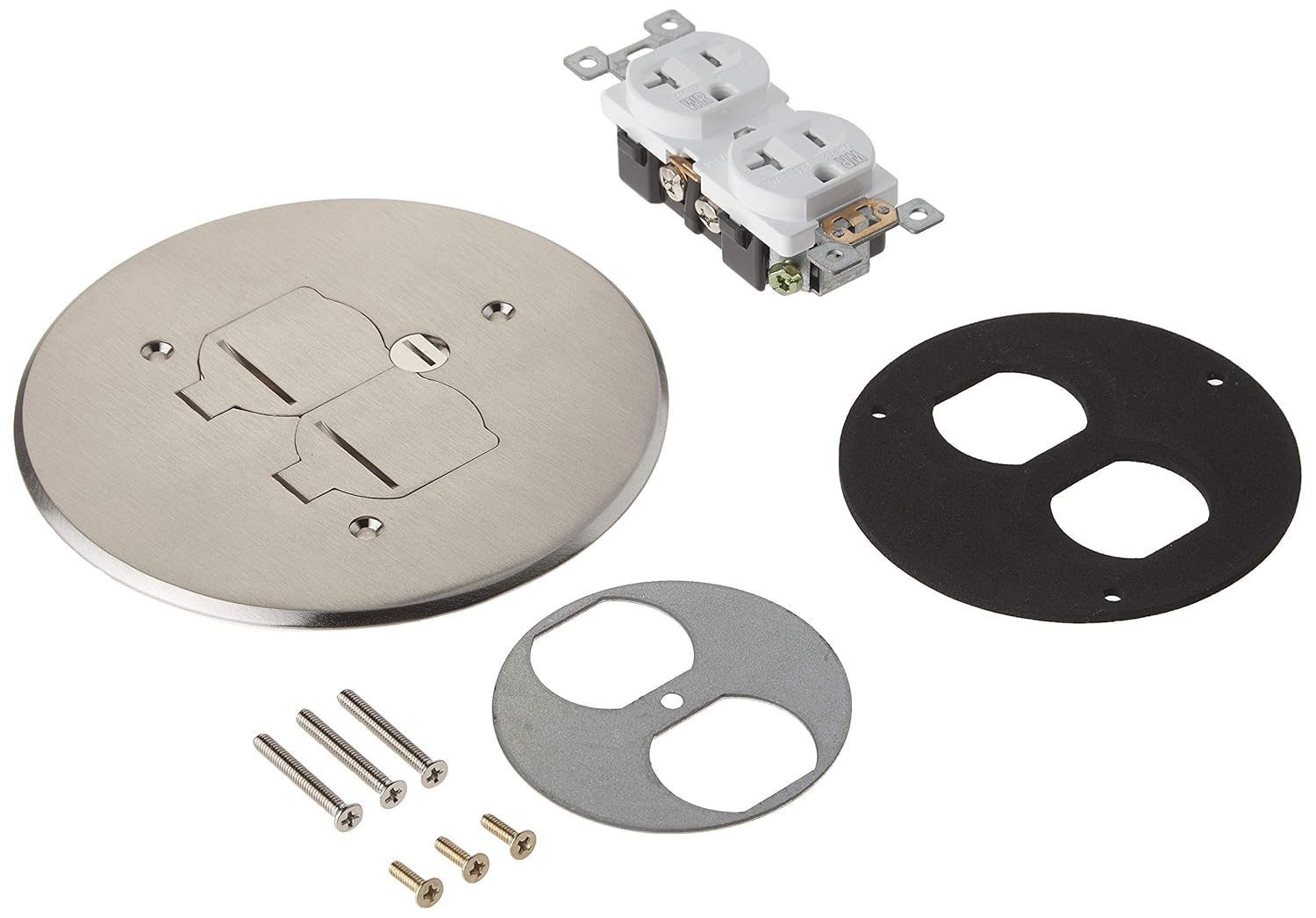 Use 705517 S Floor Box 5 3 4 Round Cover Seamless Dual Flip Lid