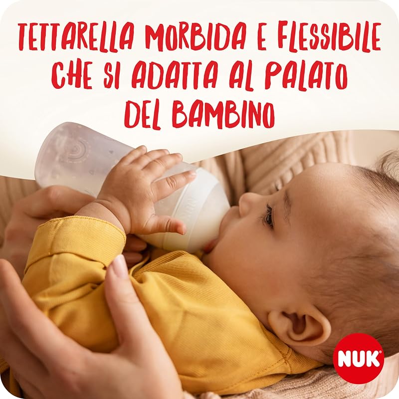 Confezione biberon Perfect Match Perfect Start | 0-6+ mesi | Si adatta al palato del bambino | 4 biberon anti-colica, ciuccio, scovolino per biberon e altro | Senza BPA | 9 pezzi