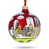 Tulsa, Oklahoma, USA Glass Christmas Ornament 3.25 Inches