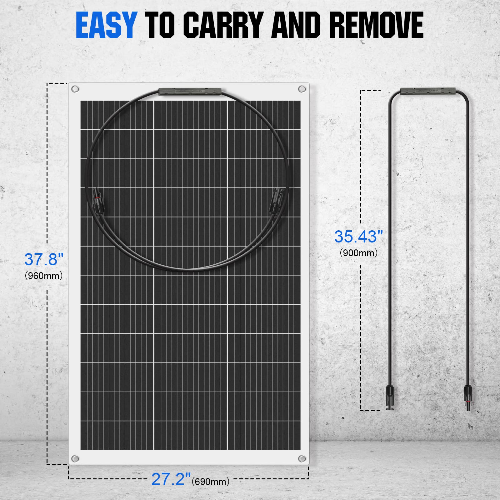 ECO-WORTHY Panneau Solaire Polycristallin 10W 12V - Portable & Résistant Pour Applications Extérieures
