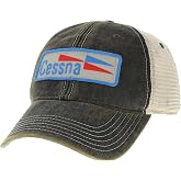 Cessna 70&rsquo;s Logo Patch Pilot Trucker Cap by Aeroplane Apparel Co. Grey
