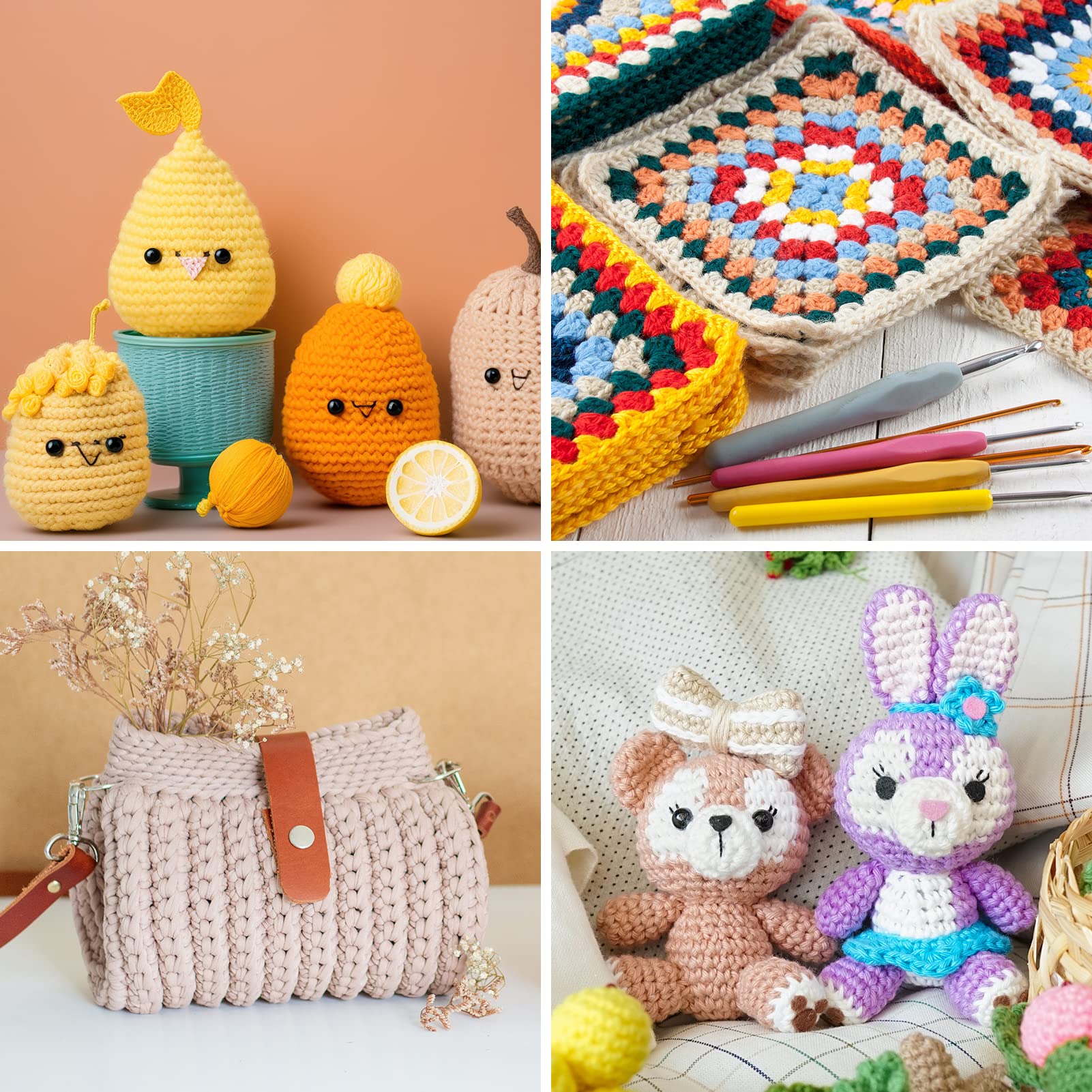 60g Orange Yarn for Crocheting and Knitting;66m (72yds) Cotton Yarn for Beginners with Easy-to-See Stitches;Worsted-Weight Medium #4;Cotton-Nylon Blend Yarn for Beginners Crochet Kit Making