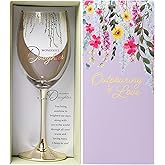 Pavilion Gift Company - Wonderful Daughter - 19 oz Stemmed Wine Glass Stepdaughter Daughter-In-Law Present From Mom Dad Parents