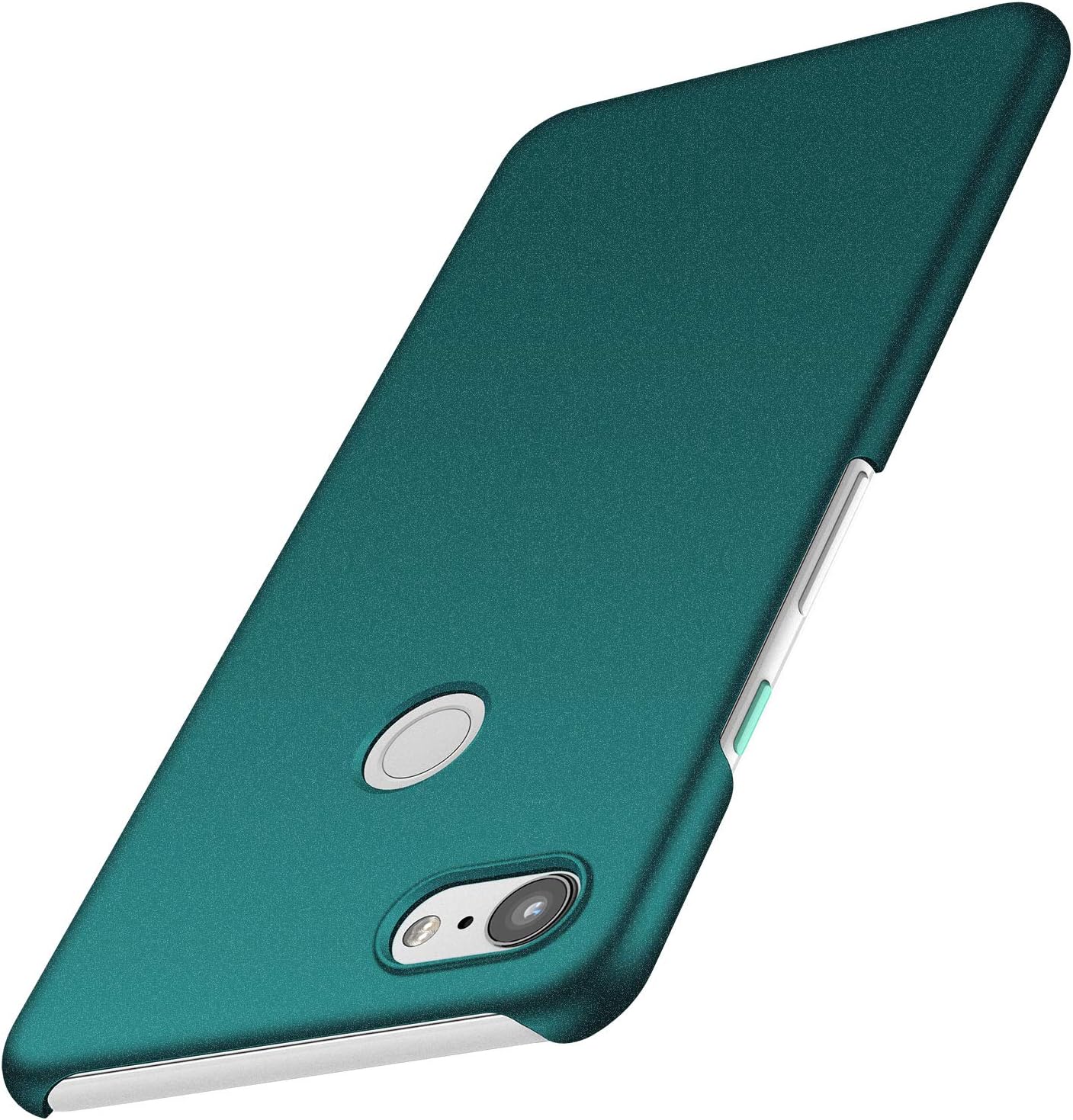SHIWELY Ultra Thin Google Pixel 3 Case, Hard Polycarbonate PC Slim Fit Phone Cover Case with Matte Anti-Slip Sand Paper Finish for Google Pixel 3 (Gravel Matte Green)