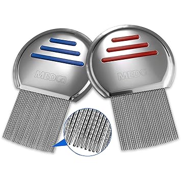 Lice Comb Pack Of 2 Stainless Steel Professional Lice Combs