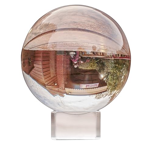 BTSKY™ Clear Crystal Ball With Wooden Stand For Photography Or Display