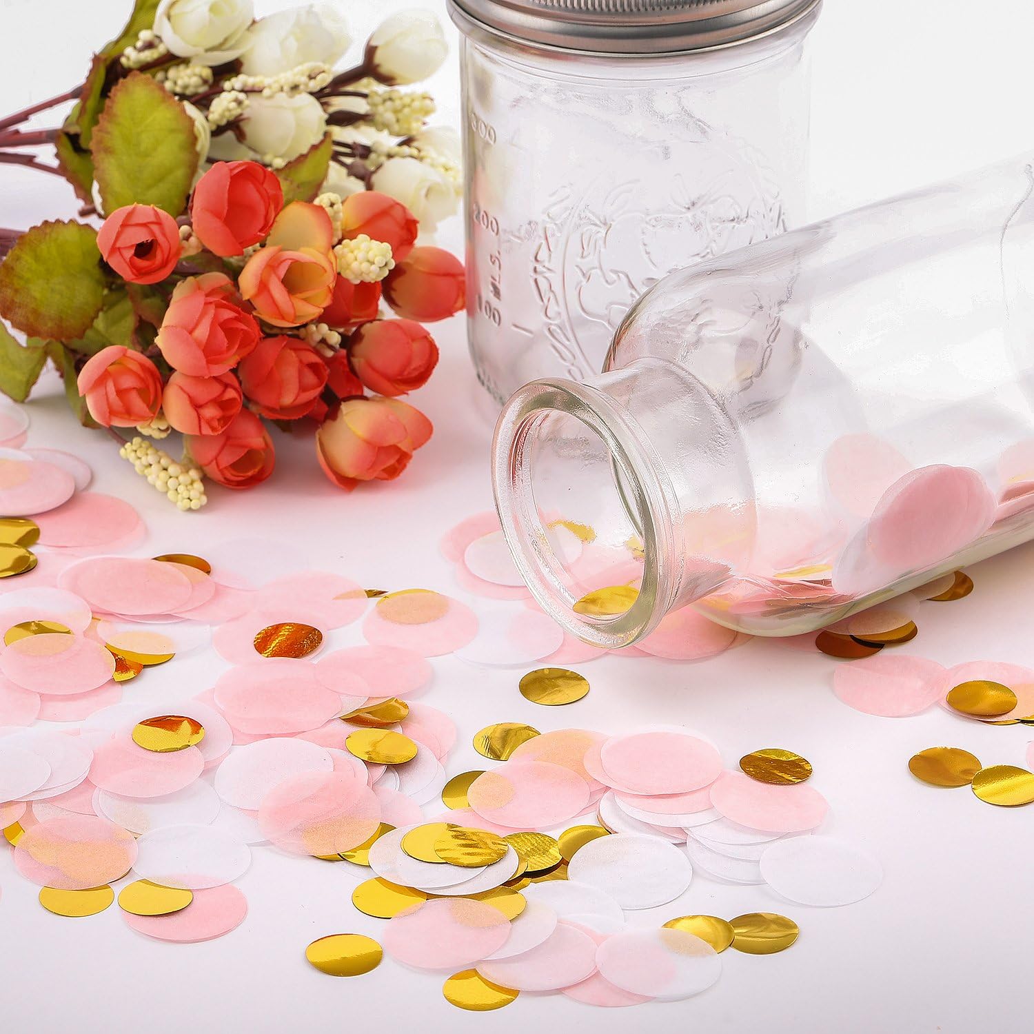 Whaline Round Tissue Confetti 6000 Pcs Paper Table Wedding Confetti Dots for Wedding Birthday Party - Image 4