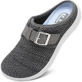 JOINFREE Womens Wide Slippers Adjustable Diabetic Mules Slip on House Slipper Clogs Breathable Comfortable Barefoot Walking Slipper for Arthritis Edema Swollen Elderly