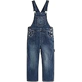 KIDSCOOL SPACE Children's Denim Overalls,Little Big Kids 3 Buttons Both Sides Jean Dungarees Pants