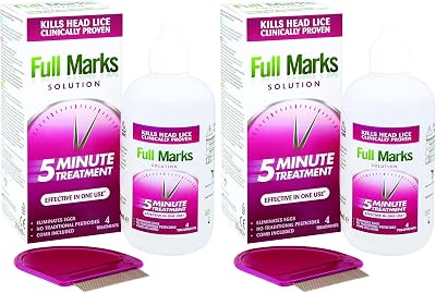 Full Marks Head Lice Solution 200ml Pack of 2 with Deton Comb