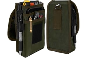 KENOBEE Belt Tool Pouch, Multitool Organizer Electrician Holster Nylon Tactical Pocket Attachment Utility Sheath Bag Tradesman Pro Maintenance Tool Sleeve for EDC Gears Cellphone