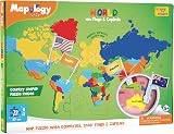 Imagimake Mapology World Map Jigsaw Puzzle with Flags & Capitals 78 pcs view 2