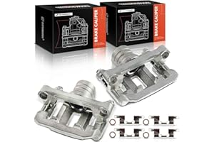 A-Premium Disc Brake Caliper Assembly with Bracket Compatible with Nissan and Suzuki Models - Frontier 2005-2025, Xterra 2005-2015, Equator 2009-2012 - Rear Driver and Passenger Side, 2-PC Set
