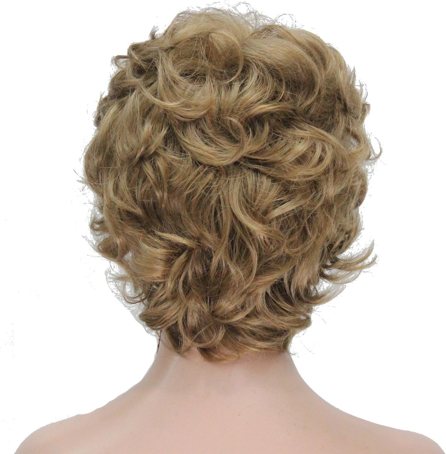 Lydell Women's Short Curly Wavy Wig Synthetic Hair Full Wig 6 inches (#19 Light Strawberry Blonde) - Image 5