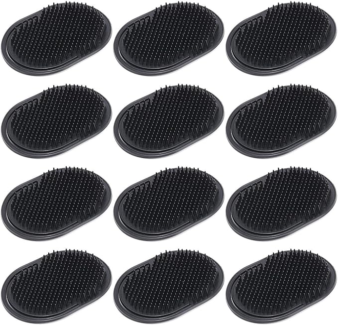 12 Pcs Pocket Hair Brushes for Mens, Portable Beard Comb Set, Shampoo