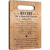 Popular Cousin Gifts for Women, Cutting Board Gift for Cousin, Cousin Appreciation Gift, Thank You Gift for Cousin Christmas Birthday