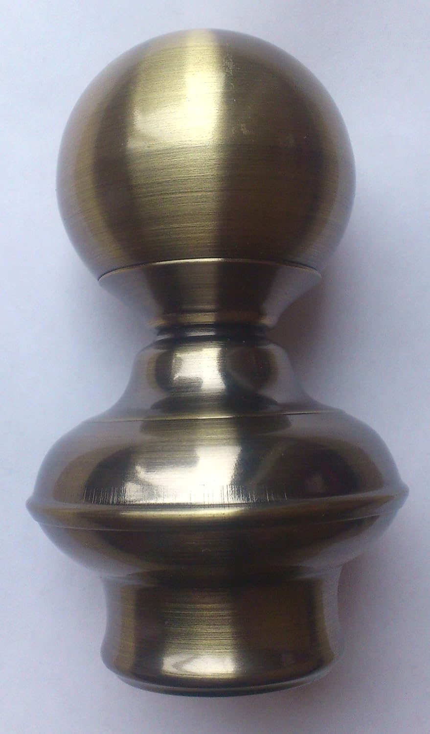 Antique Brass Effect Ball Bed Finials x2 (1 Pair) to fit 38mm bed frame