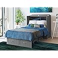 AFI, Southampton Murphy Bed Chest Twin XL with 6" Mattress, Storage Drawer & Built-in USB Charger, Grey