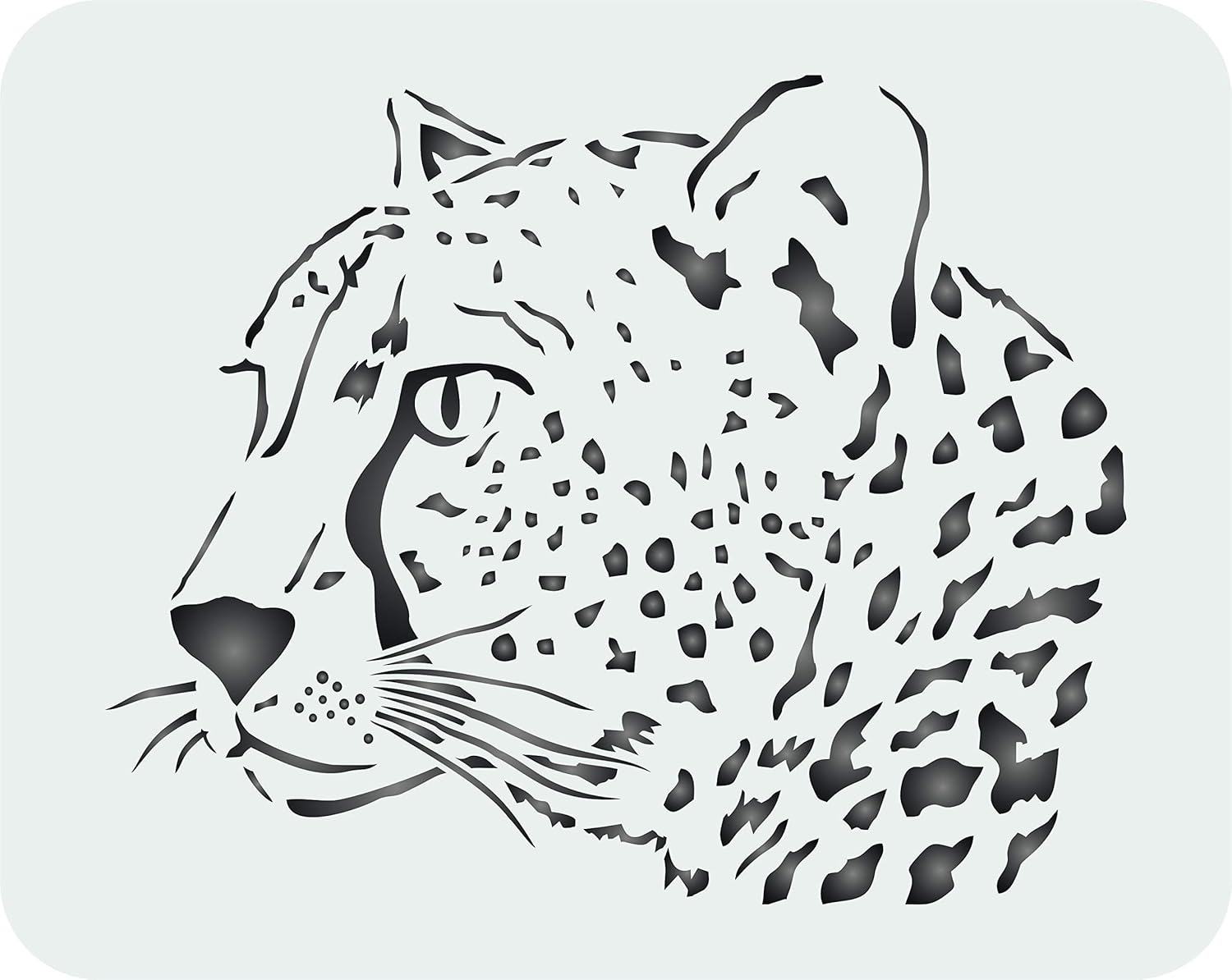 Cheetah Head Stencil 16.5 x 13.5 inch (L) Reusable