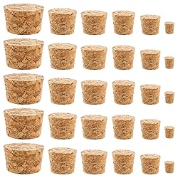 30Pcs Cork Stoppers, 6 Sizes Corks for