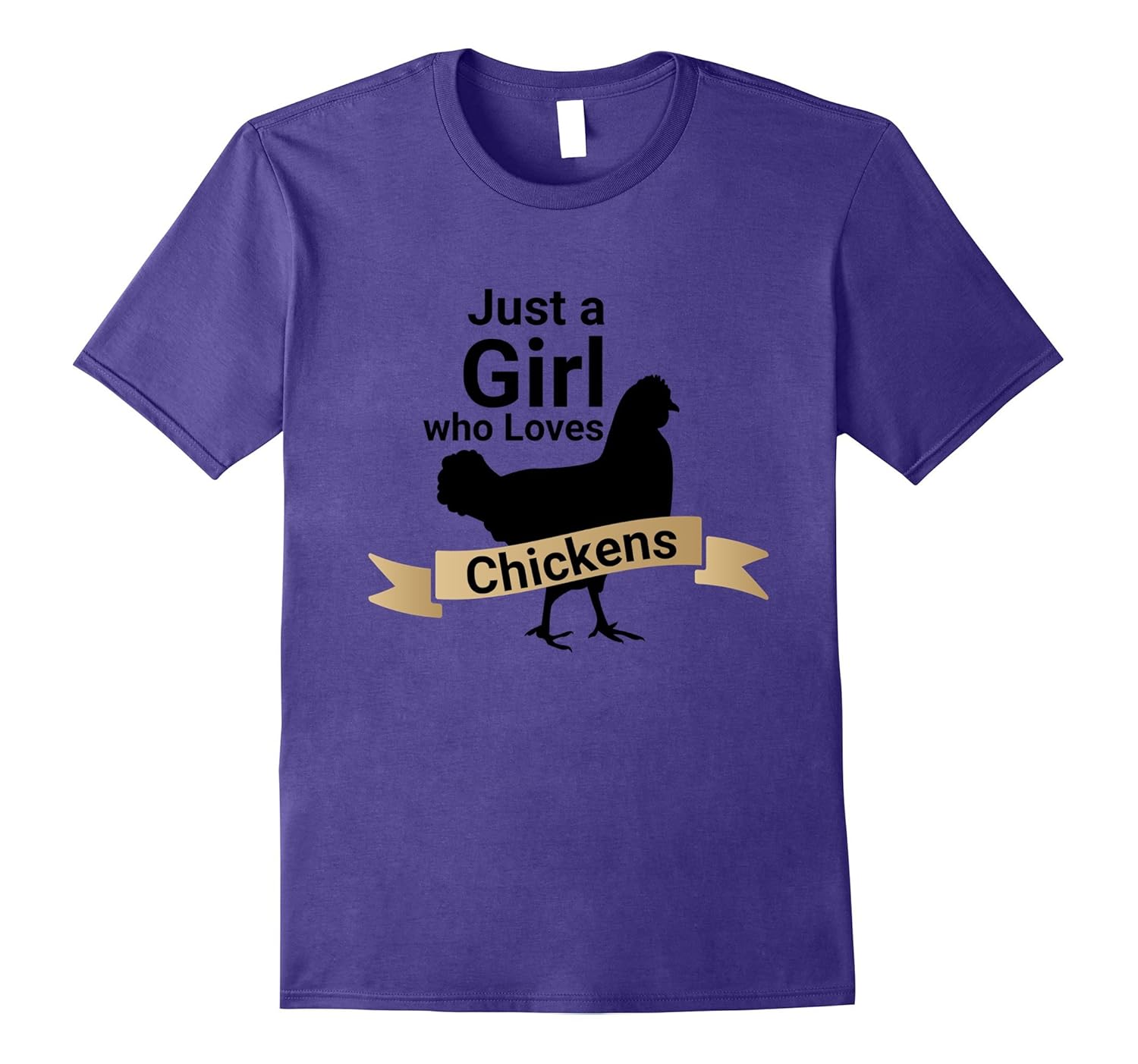 Just A Girl Who Loves Chickens Cute Tee Shirt-Rose